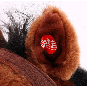 Kowboj konik na biegunach dla dzieci Ciemny brąz + Interaktywne funkcje